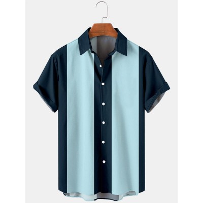 Men's 50's Basic Bowling Short Sleeve Shirt