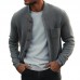 Men's Retro Crew Neck Knitted Chest Pocket Cardigan 89421325Y Men's Retro Crew Neck Knitted Chest Pocket Cardigan 89421325Y