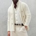 Men's Casual Solid Color Lapel Double Breasted Knitted Cardigan 94737821M Men's Casual Solid Color Lapel Double Breasted Knitted Cardigan 94737821M