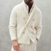 Men's Casual Solid Color Lapel Double Breasted Knitted Cardigan 94737821M Men's Casual Solid Color Lapel Double Breasted Knitted Cardigan 94737821M