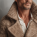 Men's Classic Retro Tough Style Double-breasted Lapel Knitted Cardigan MTA1034J7K