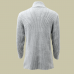 Men's Fashion Stand Collar Solid Striped Long Sleeve Mid-length Knit Cardigan 70689538Z