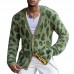 Men's Vintage Leopard V-Neck Single-Breasted Cardigan 03568715Y Men's Vintage Leopard V-Neck Single-Breasted Cardigan 03568715Y