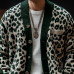 Men's Vintage Leopard Jacquard Colorblock Single Breasted Cardigan 17268231Y Men's Vintage Leopard Jacquard Colorblock Single Breasted Cardigan 17268231Y